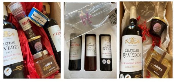 coffret cadeau de noël avec 3 bouteilles