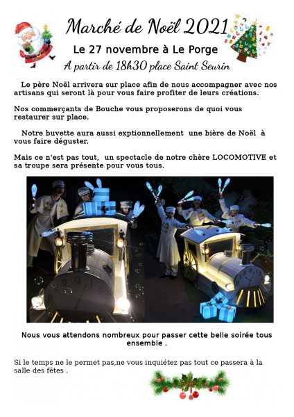marché de Noël le porge 2021