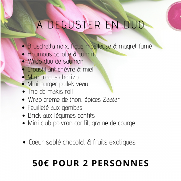 Menu saint valentin mkm chef traiteur