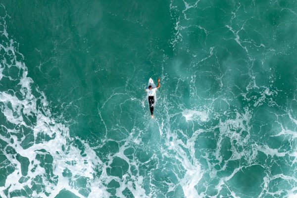 photo drone de la plage du porge océan