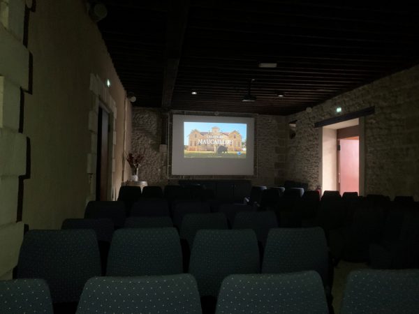 Salle de réunion dans le Médoc château Maucaillou salle de projection